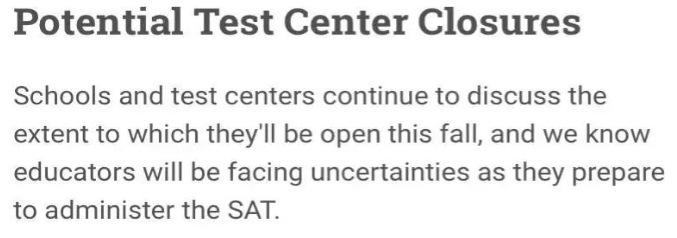8月SAT部分考场或将关闭？